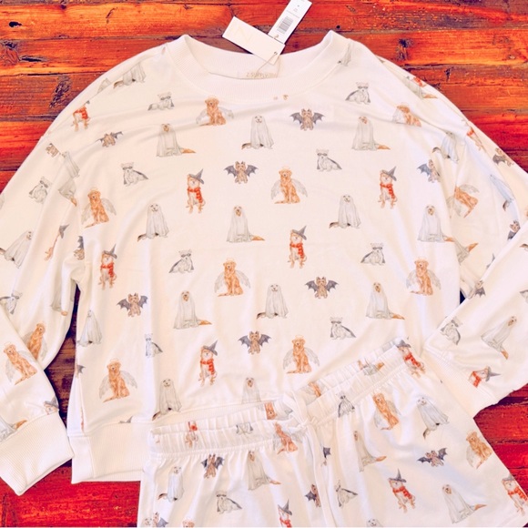 Z Supply White Animal Print Pajama Set - Picture 4 of 7